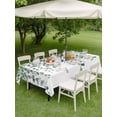 thumbnail image 4 of Outdoor Tablecloth with Umbrella Hole for Patio/Picnic/Party/Camping, Green Eucalyptus Leaves Waterproof Table Cloth Rectangle Table Cover Washable, Summer Botanical Weeping Watercolor (52"x 70"), 4 of 8