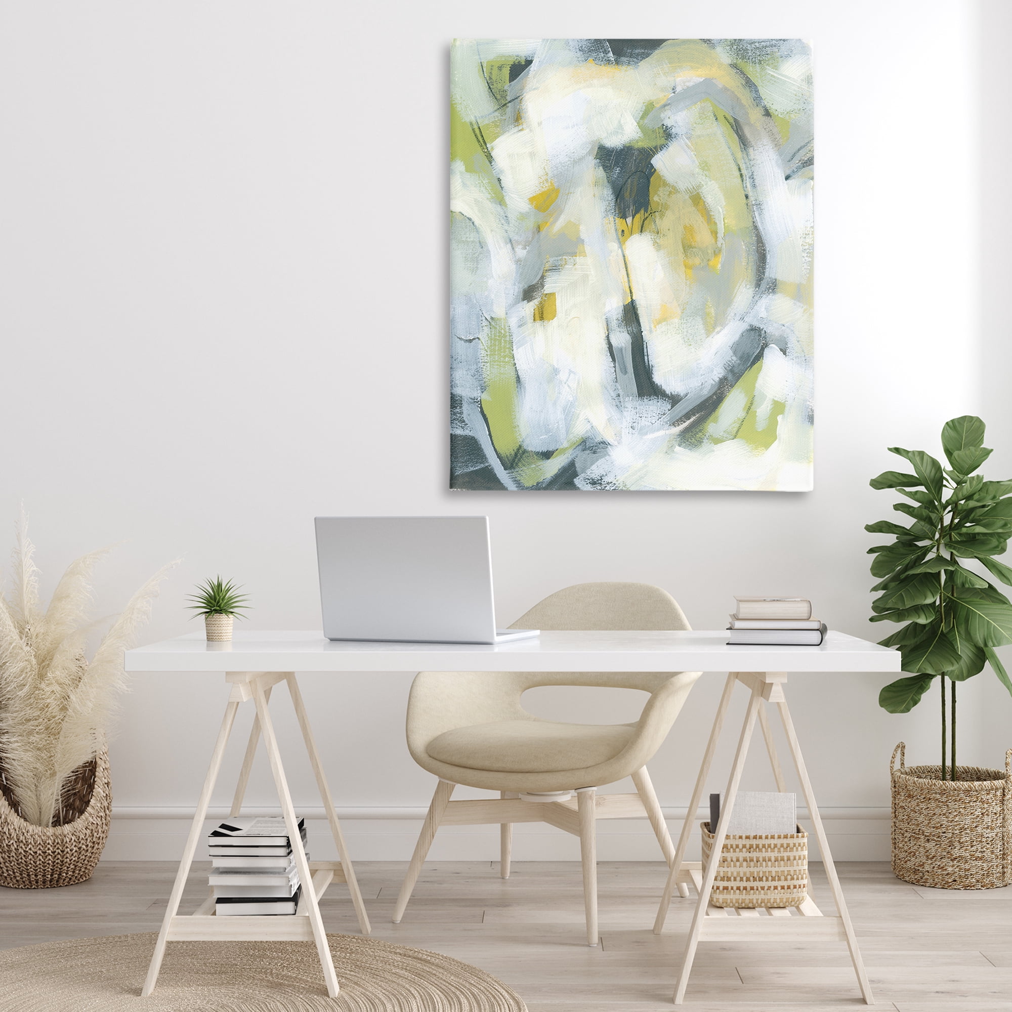 Stupell Industries Complex Abstract Distortion Abstract Painting Gallery Wrapped Canvas Art Print Wall Art, 36 x 48