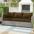 thumbnail image 6 of Snubbull 8-Piece Patio Furniture Cushions, Replacement Outdoor Cushions for 3-Seat Sectional Sofa, Waterproof & Zipped, 25.6"*23.6"*9", Chocolate​, 6 of 8