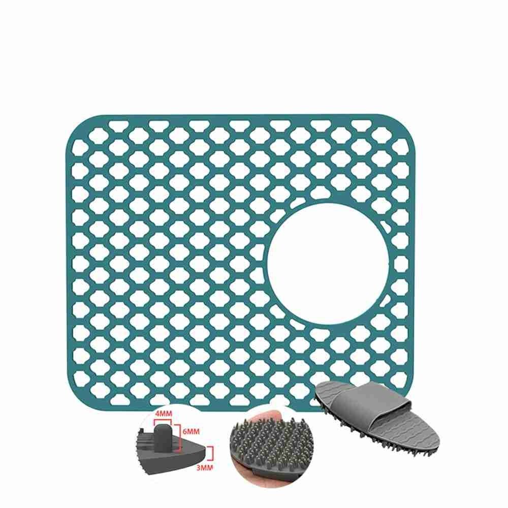 Home Kitchen Drying Quick Drain Anti Slip Sink Mat Sink Protector Pad