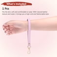 thumbnail image 4 of Uxcell Wristlet Strap [1PCS] - Genuine Leather KeyChain Hand Strap - [Pink-Gpld-8.27In] Replacement Wrist Strap, 4 of 7