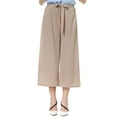 thumbnail image 3 of yillto Women Wide Leg Capris Pant Palazzo Dressy Casual Trousers Summer High Waist Lounge Capri Pants, 3 of 6
