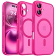 thumbnail image 1 of Funda magnética CANSHN para iPhone 16 Plus - Rosa intenso, 1 of 7