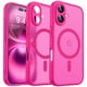 thumbnail image 1 of Funda magnética CANSHN para iPhone 16 Plus - Rosa intenso, 1 of 7