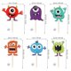 thumbnail image 3 of 12 Pcs/2 Packs Pattern Paper Cake Toppers Cake Decoration Cake Inserts Cake Picks for Birthday Party Random Style, 3 of 4