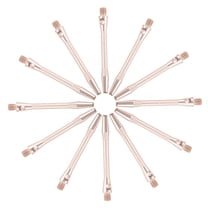 Luxshiny 12Pcs Lightweight Aluminum Dart Shafts Rods Durable Golden Metal Replacement Stems