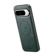 thumbnail image 4 of Compatible with Magsafe Magnetic 2 in 1 Detachable Wallet Case with Card Holder for Google Pixel 9 / 9 Pro, for Women Men, PU Leather Flip Kickstand Credit Slots for Google Pixel 9 / 9 Pro, Green, 4 of 8