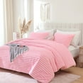 thumbnail image 5 of SPRINDAY Fluffy Queen Comforter Set 3 Pieces - Pink Fleece Luxury Fuzzy Reversible Bedding Comforter Set, Soft & Warm Comforter All Season with 2 Pillow Cases, 5 of 7