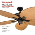 thumbnail image 3 of Honeywell Palm Valley 52" Bronze Tropical Ceiling Fan with 5 Palm Blades, No Light, Pull Chains & Reverse Airflow, 3 of 13
