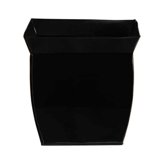 Nearly Natural 11.75" Fluted Metal Square Planter, Black
