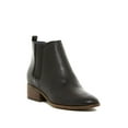 thumbnail image 2 of Lucky Brand Livinia Black Leather Low Block Heel Classic Pull On Chelsea Booties (Black Leather, 4.5), 2 of 2