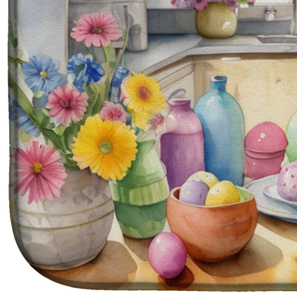Decorating Easter Newfoundland Dish Drying Mat 14 in x 21 in