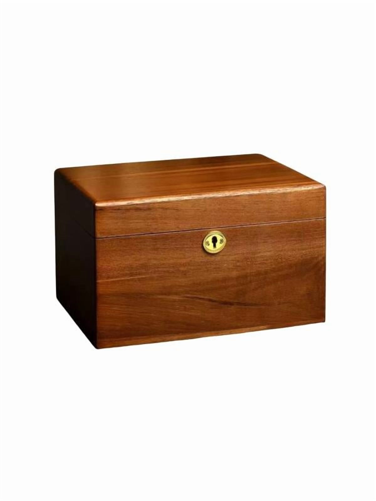 Wood Box Large Decorative Acacia Wooden Storage Hand-Crafted box Locking Key,  Premium Keepsake Memory Chest Gift Boxes, 11 X 8.5 X 5 Inches for Jewelry Photos Valuables (1 pack)