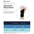 thumbnail image 3 of Copper Compression Wrist Brace - Adjustable Support Splint for Pain Relief, Carpal Tunnel Syndrome, Arthritis, Tendonitis, RSI, Sprain, Arthritis. For Men and Women - Left Hand S-M, 3 of 8