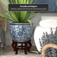 thumbnail image 3 of Red Lantern Large 18" Porcelain Fishbowl Blue & White Floral Porcelain Fishbowl Planter, 3 of 6