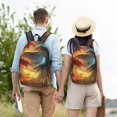 thumbnail image 5 of Yiaed Red And Blue Fire Dragon B Print Backpack, Premium Laptop Backpack, Travel Backpack for Women, Lightweight Backpacks, Comfortable Back Pack-Medium, 5 of 5