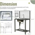 thumbnail image 3 of Outdoor Kitchen Island with Storage, Stainless Steel Sink & Faucet | Aluminum | Grey, 3 of 7