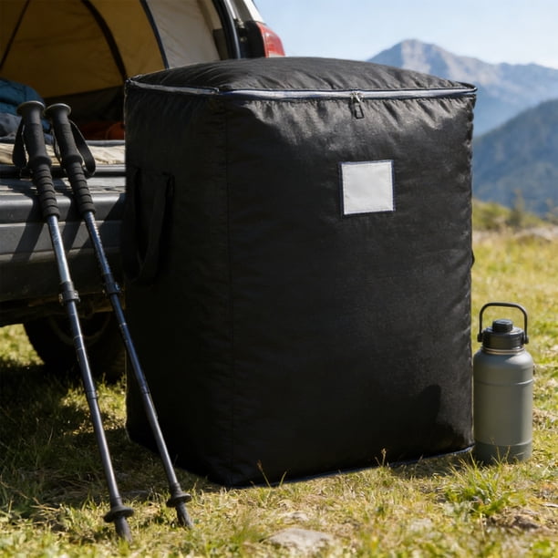 Bolsas De Plástico Para Almacenamiento Bolsa de lona impermeable de gran capacidad de 70 x 52 x 52 cm para viajes, camping, deportes, mudanzas, almacenamiento y transporte (negra). Rkxzt