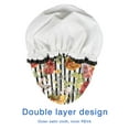 thumbnail image 4 of Shower Caps,Pioneer Flower Floral Print Pattern Waterproof Shower Cap for Women 4 Pieces,Double Reusable Hair Cover for Shower PEVA Elastic Stretch Hem, 4 of 7