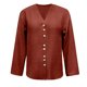 thumbnail image 5 of Camisas de Cuello de la Tripulación de Manga Corta para Mujeres Botón de Cuello en V Delantero de Manga Larga Mezcla de Ropa de Cama Abierta Casual Top, Camisas de Cuello de la Tripulación de Manga L, 5 of 5