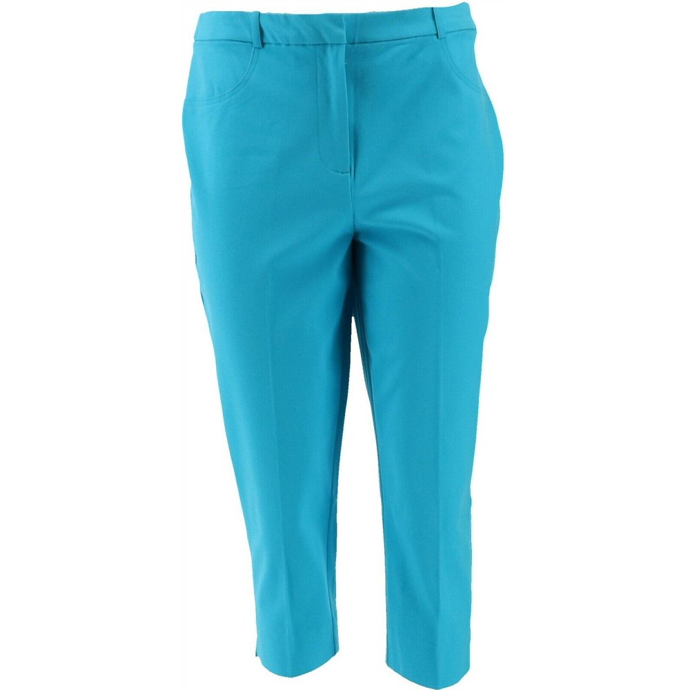 Susan Graver - Susan Graver Coastal Stretch Capri Pants NEW A277816 ...