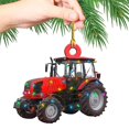 thumbnail image 5 of Adorno colgante de árbol de Navidad con forma de camión, colgante de acrílico, adornos colgantes de excavadora navideña, suministros de decoración navideña para el hogar, 5 of 5