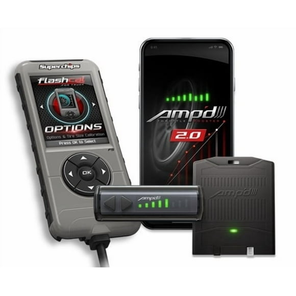 Superchips Throttle Sensitivity Booster 1545-A2 Amp D 2.0; Use to Remove The Factory Pedal Lag; With 5 Preset Throttle Curves; WIth Flashpaq Computer Programmer