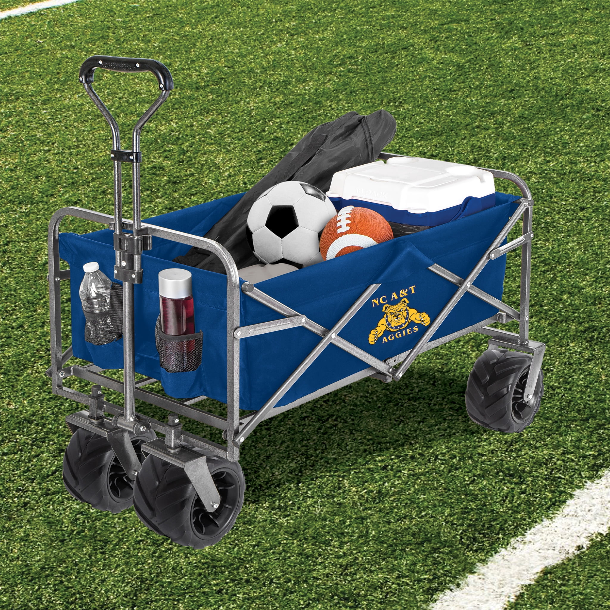 Smart Design Collegiate Heavy Duty Sports Wagon- NC A&T State University
