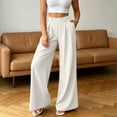 Ailaofu Women's Fall High Waist Pleated Wide Leg Suit Pants Casual — free download