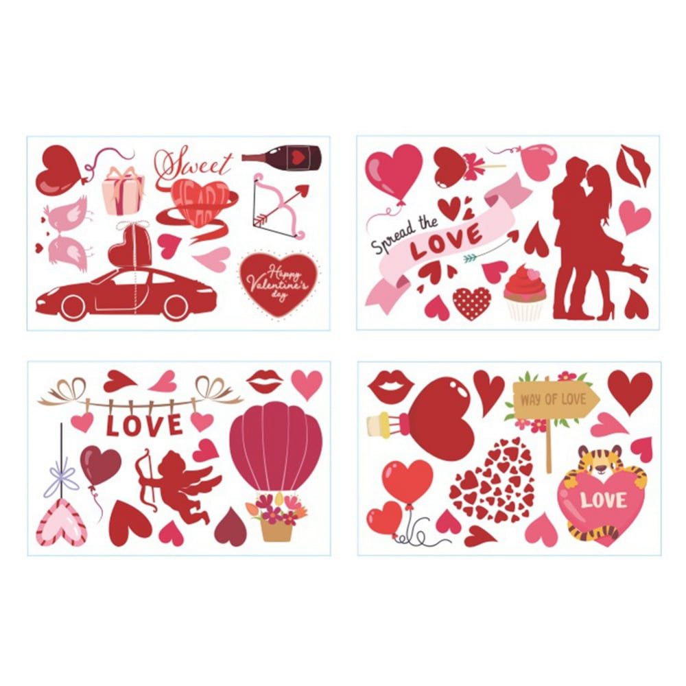 Stickers4 Valentines Decorations Valentine's Day Window Decorations Heart of 
