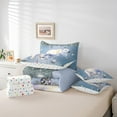 thumbnail image 4 of Polar Bear Comforter Set 7 Piece Bed in a Bag Twin,White Sequin Fluid Art Comforter and Sheet Set,Crystal Diamond Bedding Set,Polar Animals Bed Set Coastal Creature Room Decor, 4 of 5