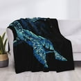 thumbnail image 3 of Disketp Ocean Turtle Flannel Blankets - Thick and Warm Blanket for Winter, Soft Fuzzy Plush King Blanket for All Seasons50"x40", 3 of 6