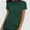 Dark Green, variant on Womens Short Sleeve Basic Shirts Crewneck Tees Loose Fit Fashion Tops Casual Summer Clothes
