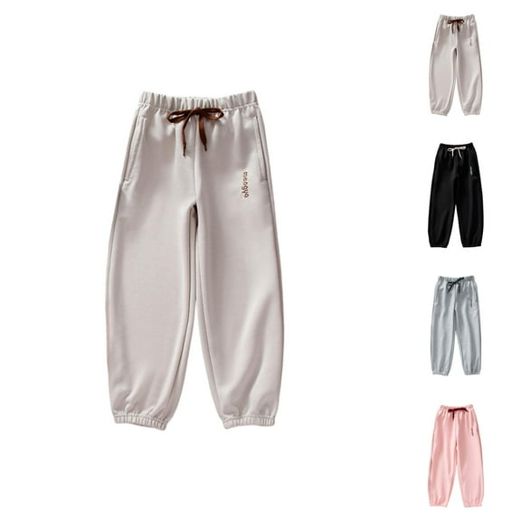 Girls Pants Casual Pants for Girls Comfortable Casual Jogger Trousers Elastic Waist Ankle Soft Breathable Everyday Wear for Toddler Kids Youth