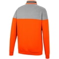 thumbnail image 3 of Men's Colosseum Heathered Gray/Orange Oklahoma State Cowboys Be the Ball Quarter-Zip Top, 3 of 3