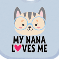 thumbnail image 4 of Inktastic Nana Loves Me Grandchild Girls Baby Bib, 4 of 4