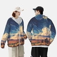 thumbnail image 4 of KLL Western Desert Cloud Cowboy Imprimé Hommes Femmes UPF 50+ Protection Solaire Veste à Capuche Manches Longues Pêche Randonnée Performance Chemise-3TG, 4 of 7