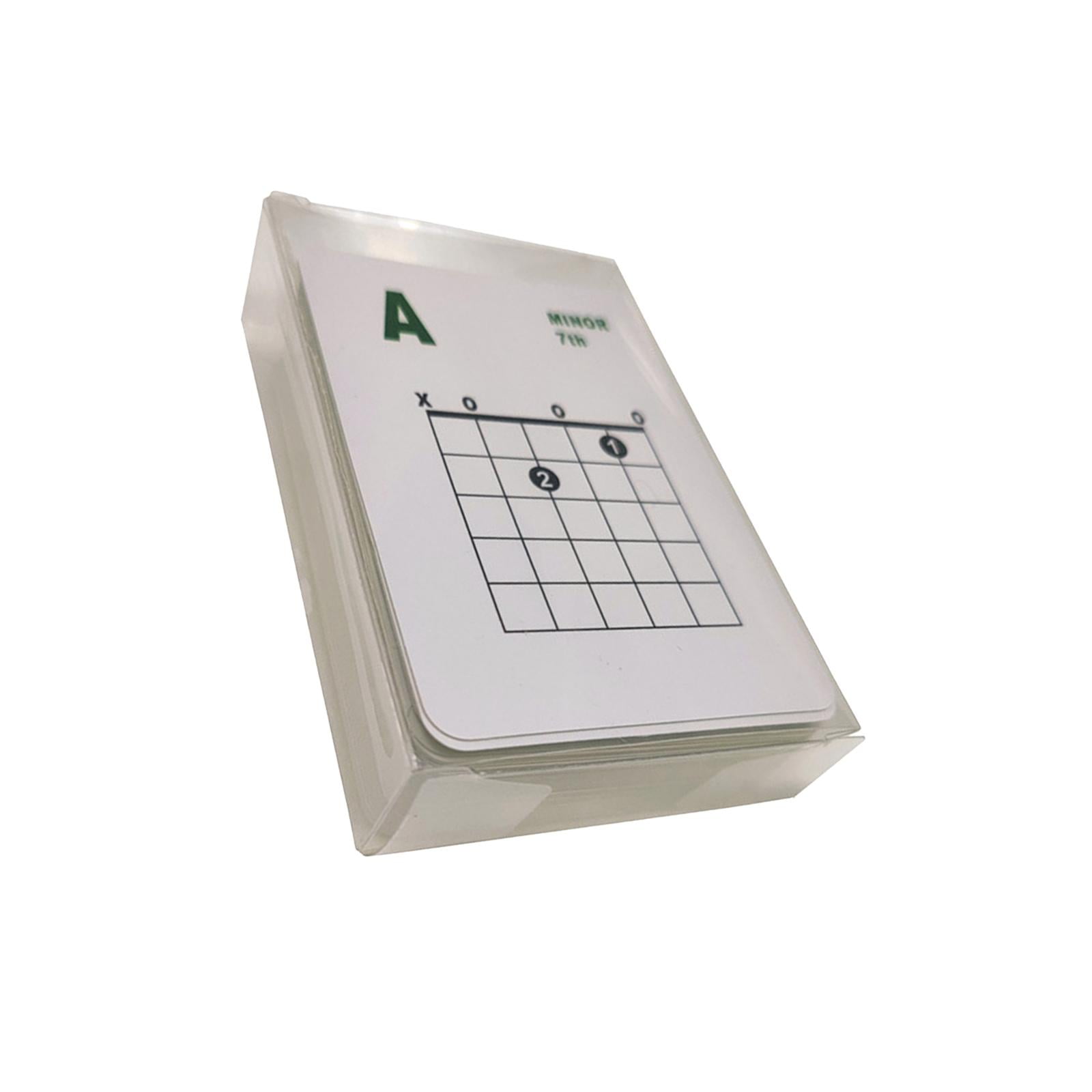 49Pcs Guitar Chords Card Scale Learning Cards A to G Reference Guide