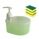 thumbnail image 4 of Dispensador de jabón de cocina con soporte para estropajo, dispensador con bomba de jabón líquido multiusos para encimera de cocina Verde, 4 of 9