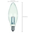 thumbnail image 2 of Satco S9152 - 1 watt LED; BA9 1/2; Clear; 2700K; Candelabra base; 120 volts, 2 of 5