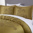thumbnail image 3 of Chezmoi Collection Valor 7-Piece Bed in a Bag King, Gold Luxury Jacquard Floral Comforter with Sheets Set for All Season, 3 of 9