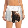 thumbnail image 4 of Lsque Yak Printed Women's Running Shorts with Liner Pockets,Elastic Quick Dry Workout Athletic Gym Yoga Shorts,Womens High Waist Shorts-Small, 4 of 9