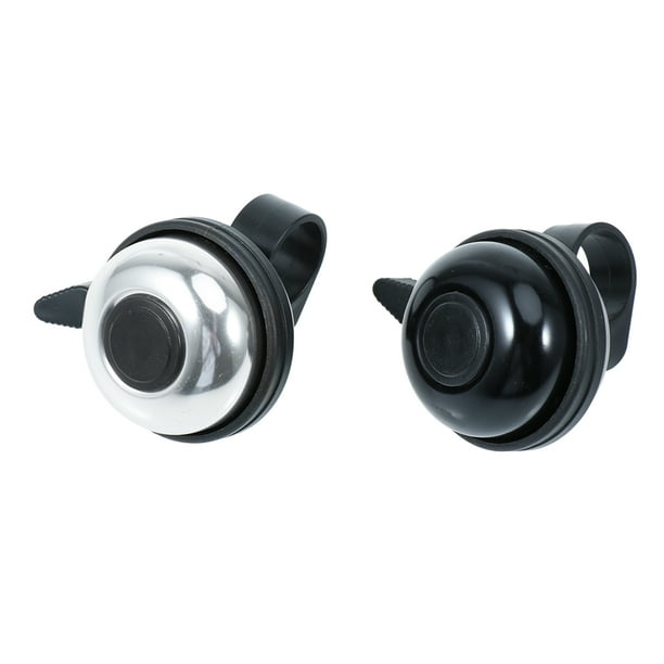 GOOHOCHY 2 timbres de aluminio para bicicleta, timbres para manillar, bocina, alarma, timbres de advertencia para adultos, hombres, mujeres y niños (negro/plateado).
