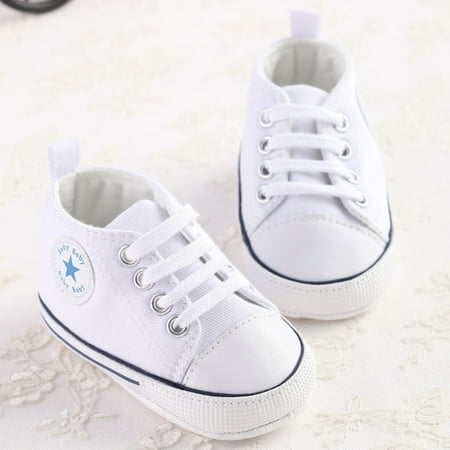 

Binpure Baby High Top Prewalker Soft Sole Anti Skid Pattern Printing Canvas Shoes