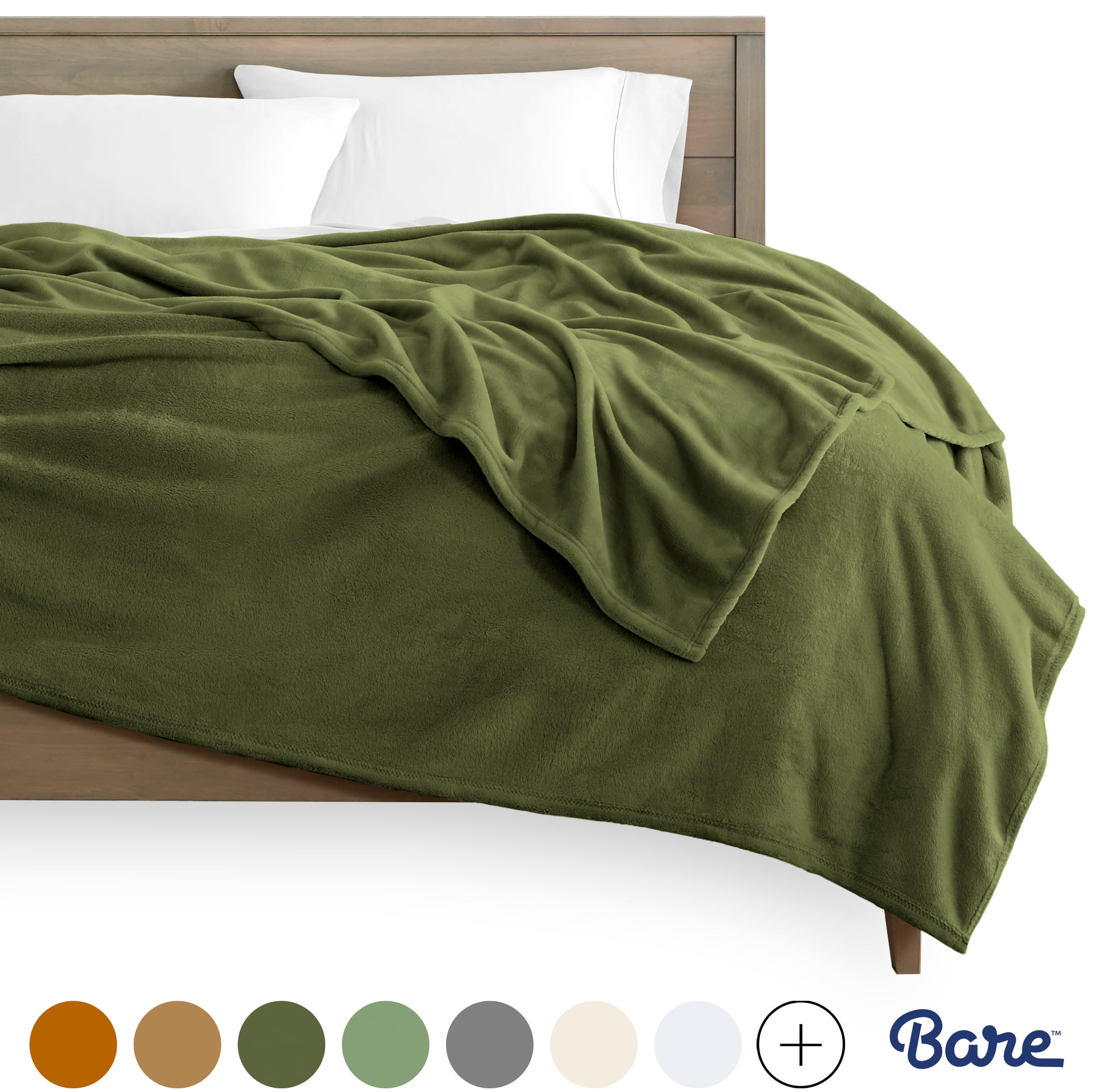 Bare Home Ultra Soft Microplush Velvet Blanket Luxurious Fuzzy Fleece