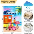 thumbnail image 3 of Hello Summer Flamingo Garden Flag 28 x 40 Inch Small Vertical Spring Summer Tropical Beach Double Sided Seasonal Decoration Outside Decor for House Home Yard, 3 of 6
