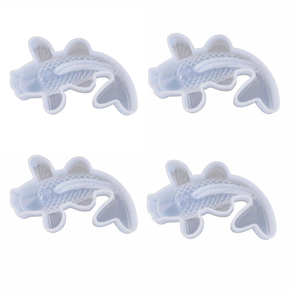 Moocorvic Clearance Gold Fish Silicone Mold Silicone Resin Molds Fish Mold Fish Cake Mould DIY