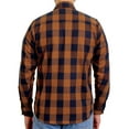 thumbnail image 2 of Hot Leathers FLM2016 Men's Brown and Navy-Blue Long Sleeve Flannel Shirt X-Large, 2 of 5