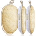 thumbnail image 1 of 3 Pas Exfoliating Loofah Sponge Pads,large 5x 7-100% Natural Luffa And Terry Cloth Materials,prum Loofa Sponge Scrubber Body Glove Close Skin For, 1 of 4