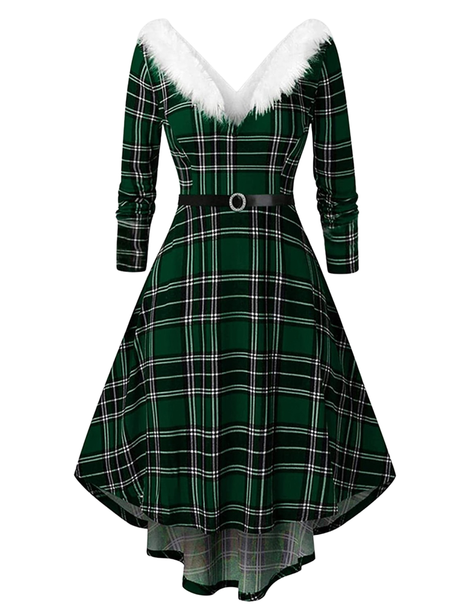 Neck Patchwork Flare Dress | Walmart Canada
